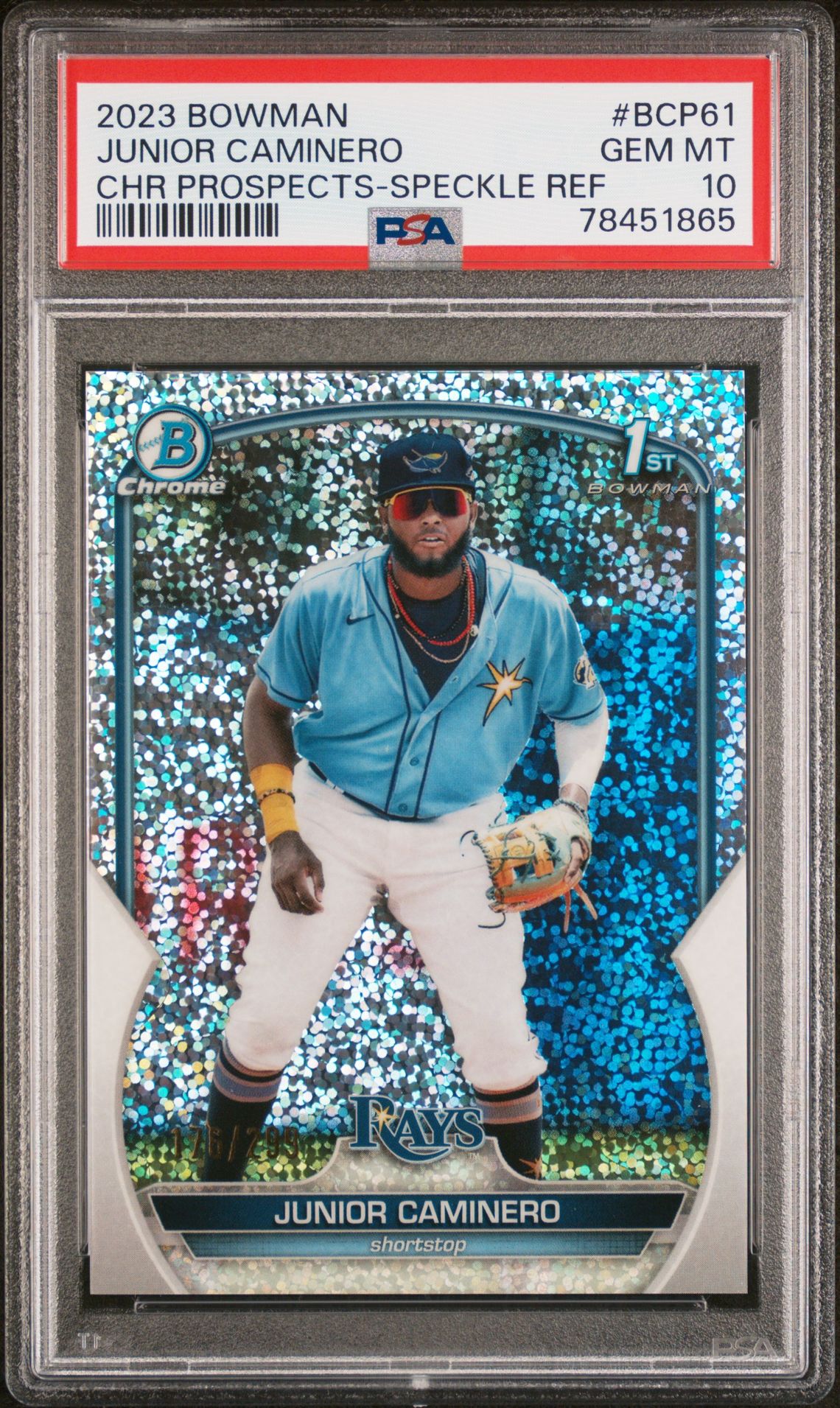 2023 Bowman BOWMAN CHROME PROSPECTS Refractor #BCP61 Junior Caminero front