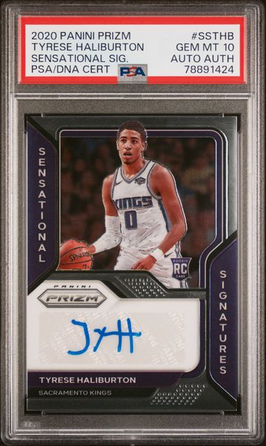 2020 Panini Prizm Sensational Signatures Ssthb Tyrese Haliburton