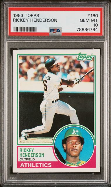 1983 Topps #180 Rickey Henderson front
