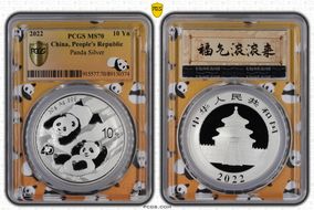 2022 10 Yn Panda Silver Panda 2023 Yellow Lbl. MS70