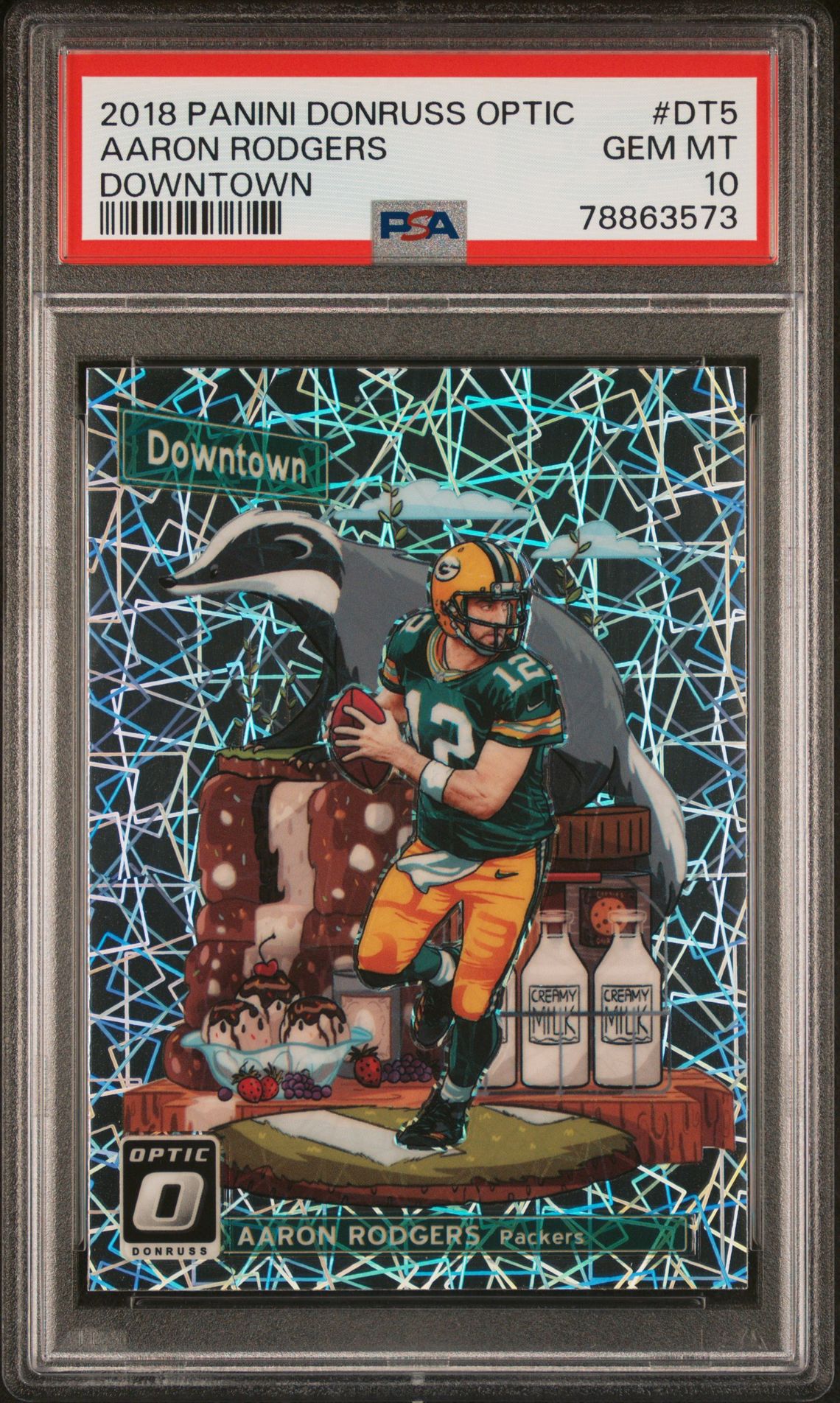 2018 Panini PANINI DONRUSS OPTIC DOWNTOWN #DT5 Aaron Rodgers front