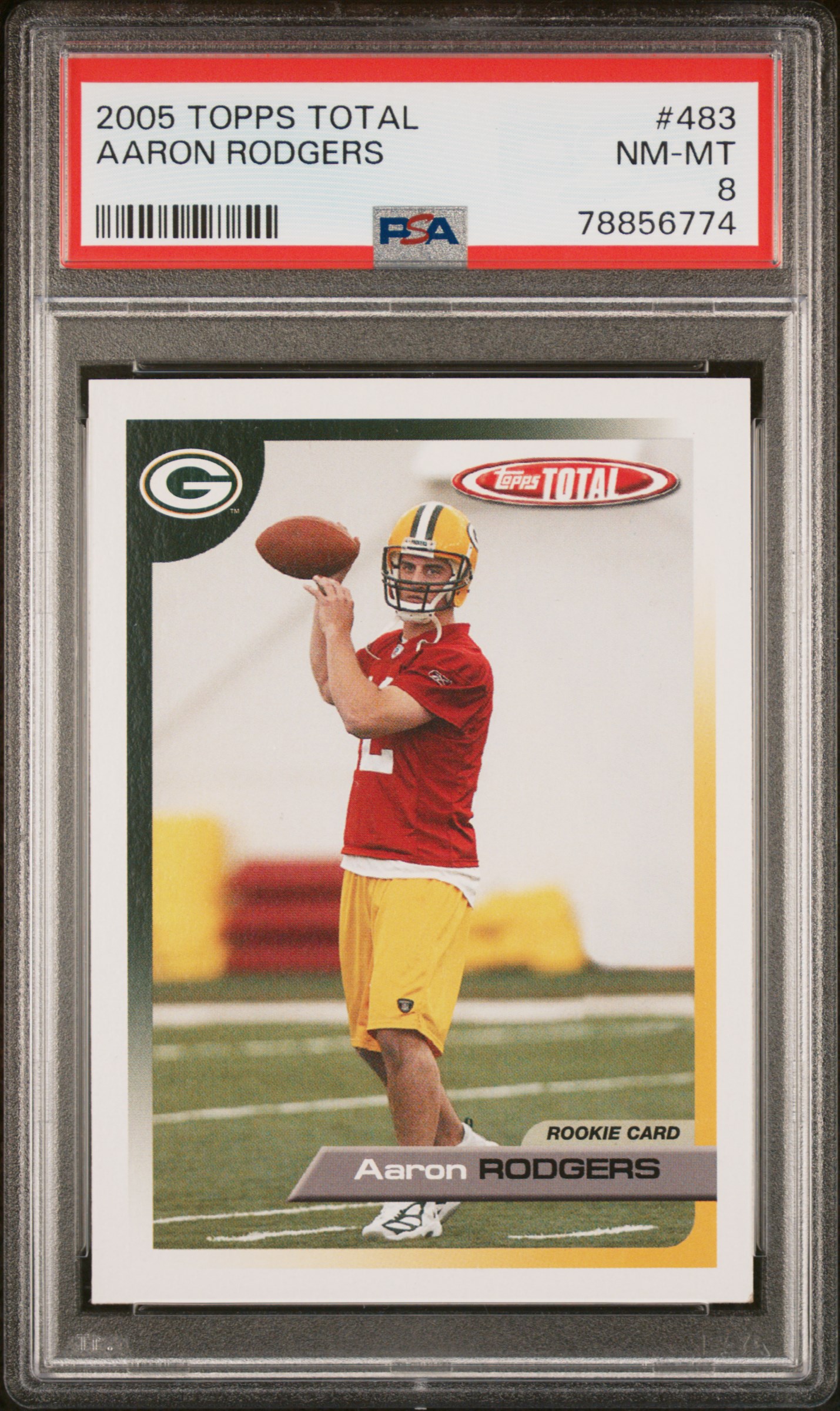 2005 Topps Total 483 Aaron Rodgers PSA 8