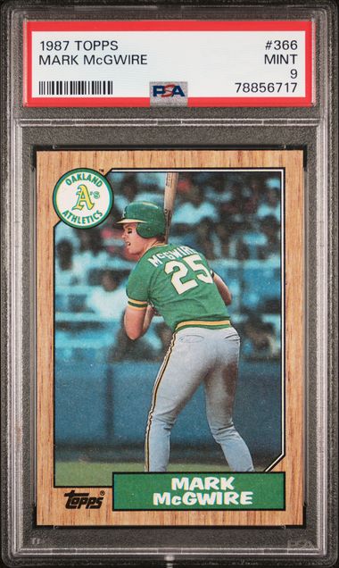 Mark McGwire Oakland A's 1988 Topps #3 Signed Autograph PSA