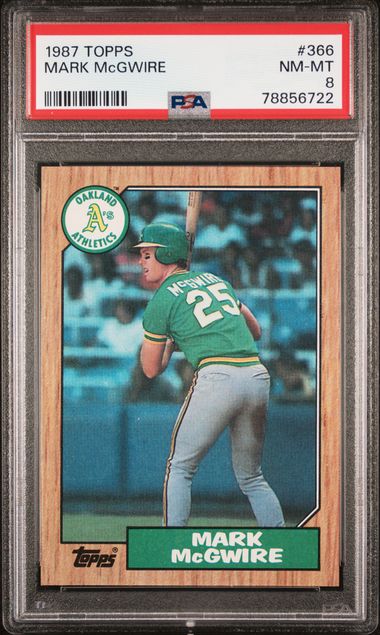 Mark McGwire 1987 Topps Rookie Vintage Baseball Card #366 Oakland Athletics  A's