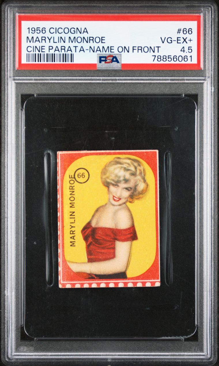 Lot of (2) 1956 NMMM Marilyn Monroe Playing Cards with 2 & 4 of Clubs (PSA  9)