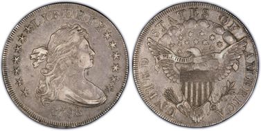 1798 $1 BB-121 AU50