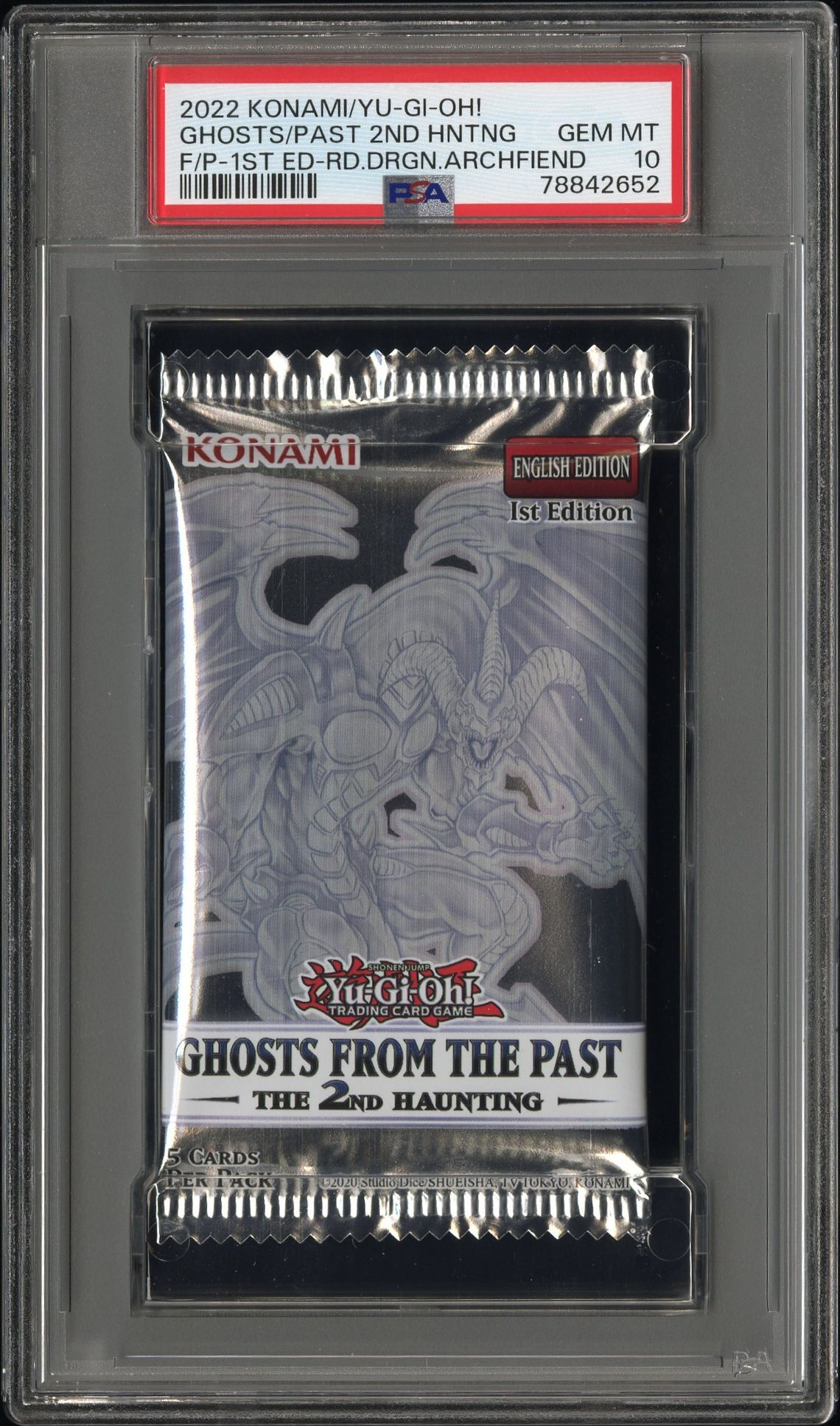 2022 KONAMI/YU-GI-OH! GHOSTS FROM THE PAST: THE 2ND HAUNTING FOIL PACK F/P-1ST ED-RD.DRGN.ARCHFIEND Ghosts/Past 2nd Hntng front