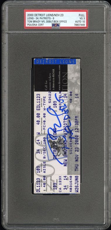 Tom Brady NFL Debut slab