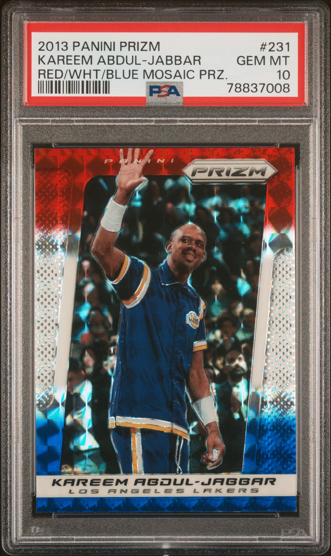 2013 Panini PANINI PRIZM Red White & Blue #231 Kareem Abdul-Jabbar front