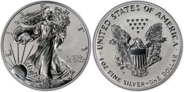 2006-P $1 Eagle-20th Anniversary Reverse Proof PR69