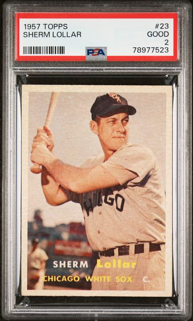 1957 TOPPS #165 TED KLUSZEWSKI PSA 4 VG-EX REDS