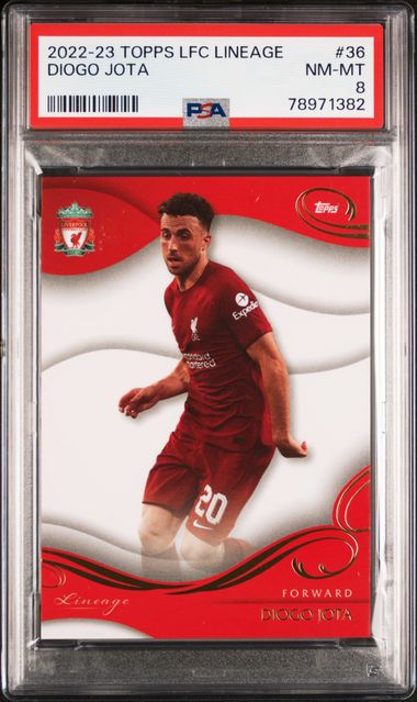 2022-23 Topps Liverpool Lineage #36 Diogo Jota – PSA NM-MT 8.0 on