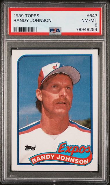 Randy Johnson 1989 Fleer #381 Expos Rookie Baseball Card PSA/DNA