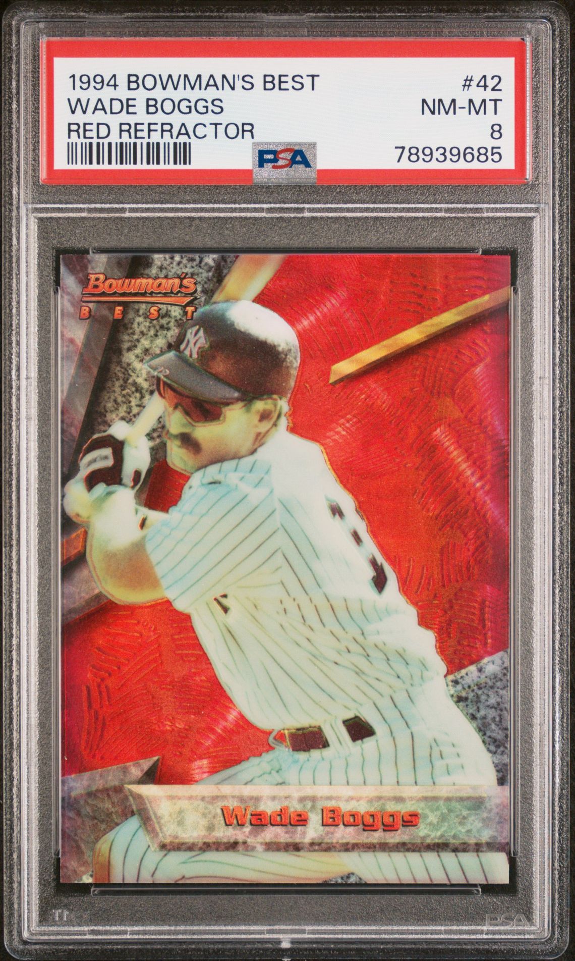 1994 Bowman BOWMAN'S BEST Red Refractor #42 Wade Boggs front