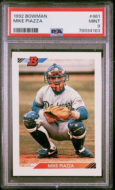 Sold at Auction: (NM-MT) 1992 Bowman Mike Piazza Rookie #461