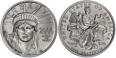 2006-W $10 Burnished St. of Liberty First Strike SP69