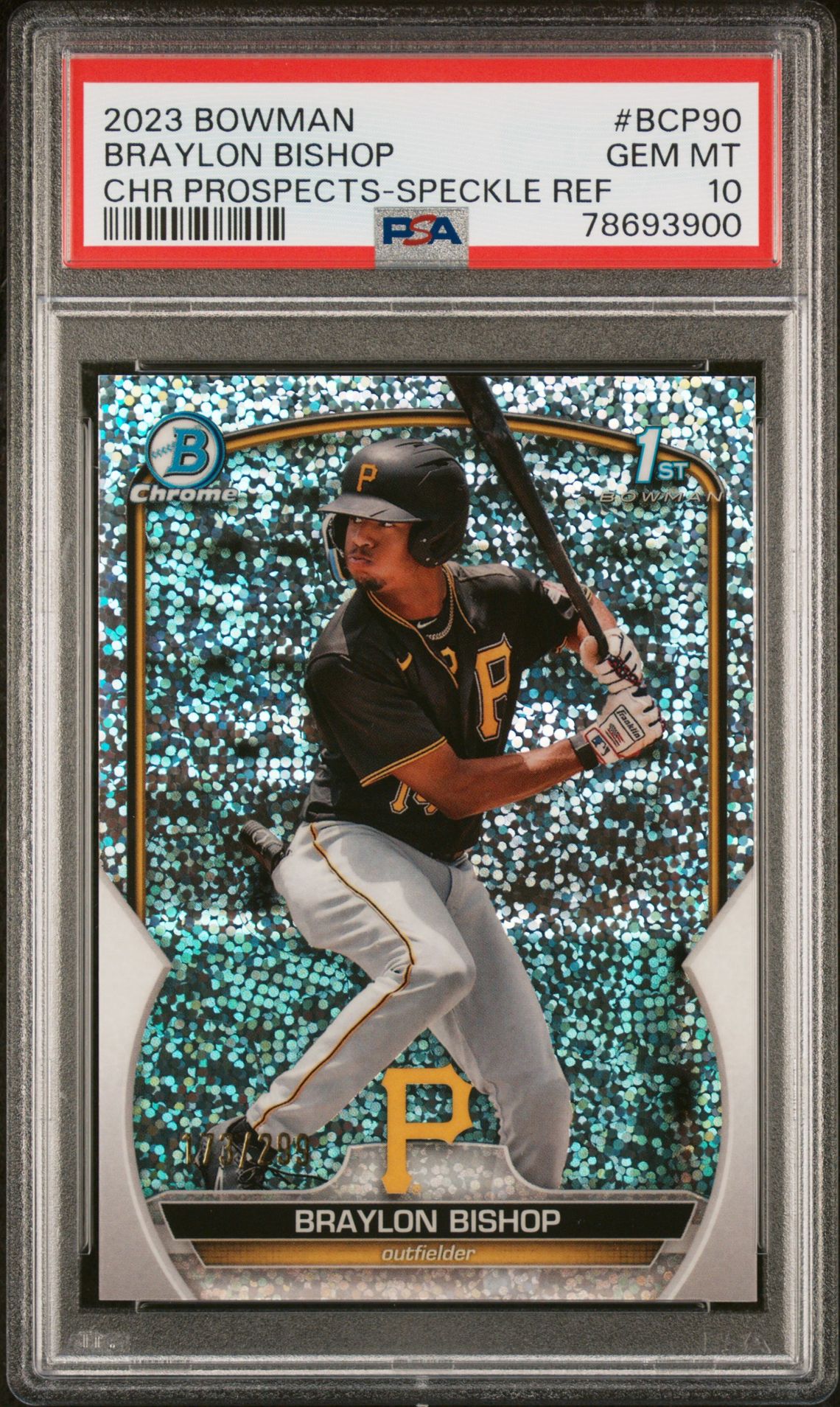 2023 Bowman BOWMAN CHROME PROSPECTS Refractor #BCP90 Braylon Bishop front