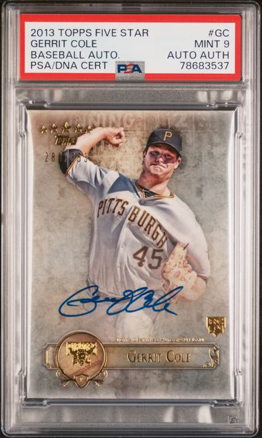 2013 Topps Five Star Baseball Autographs GC Gerrit Cole Signed