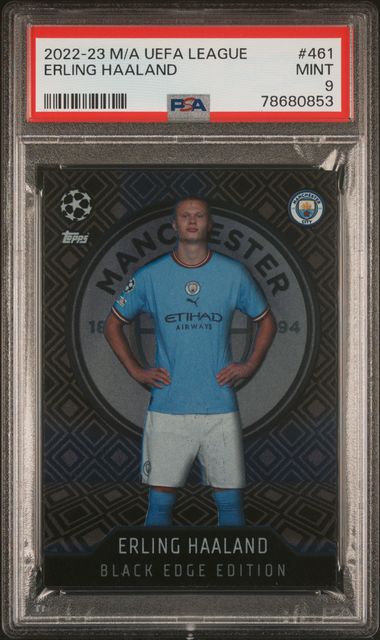 2022 Topps Match Attax Uefa League #461 Erling Haaland PSA 9 on