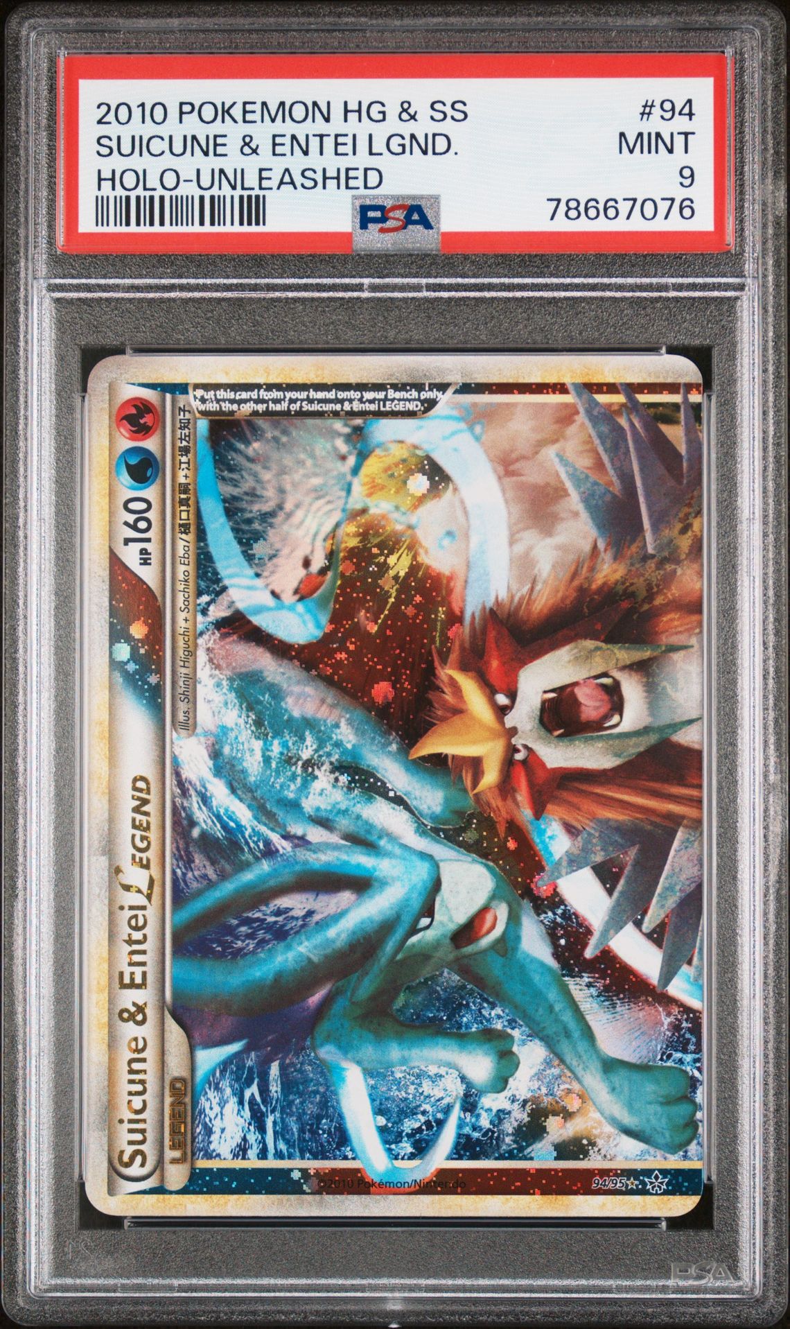 2010 Pokemon POKEMON HEARTGOLD & SOULSILVER UNLEASHED HOLO-UNLEASHED #94 Suicune & Entei Lgnd. front