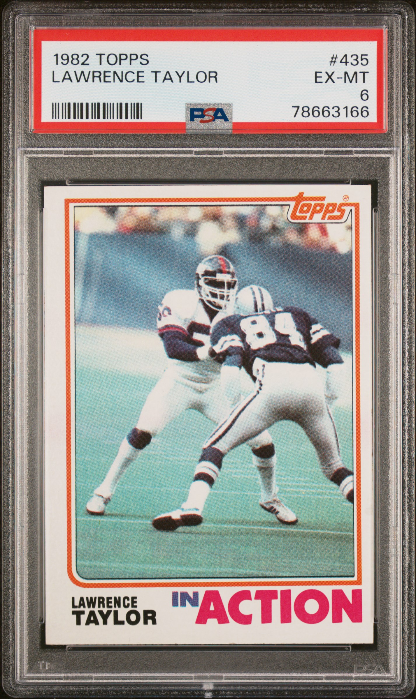 1982 Topps #435 Lawrence Taylor Rookie Card – PSA EX-MT 6