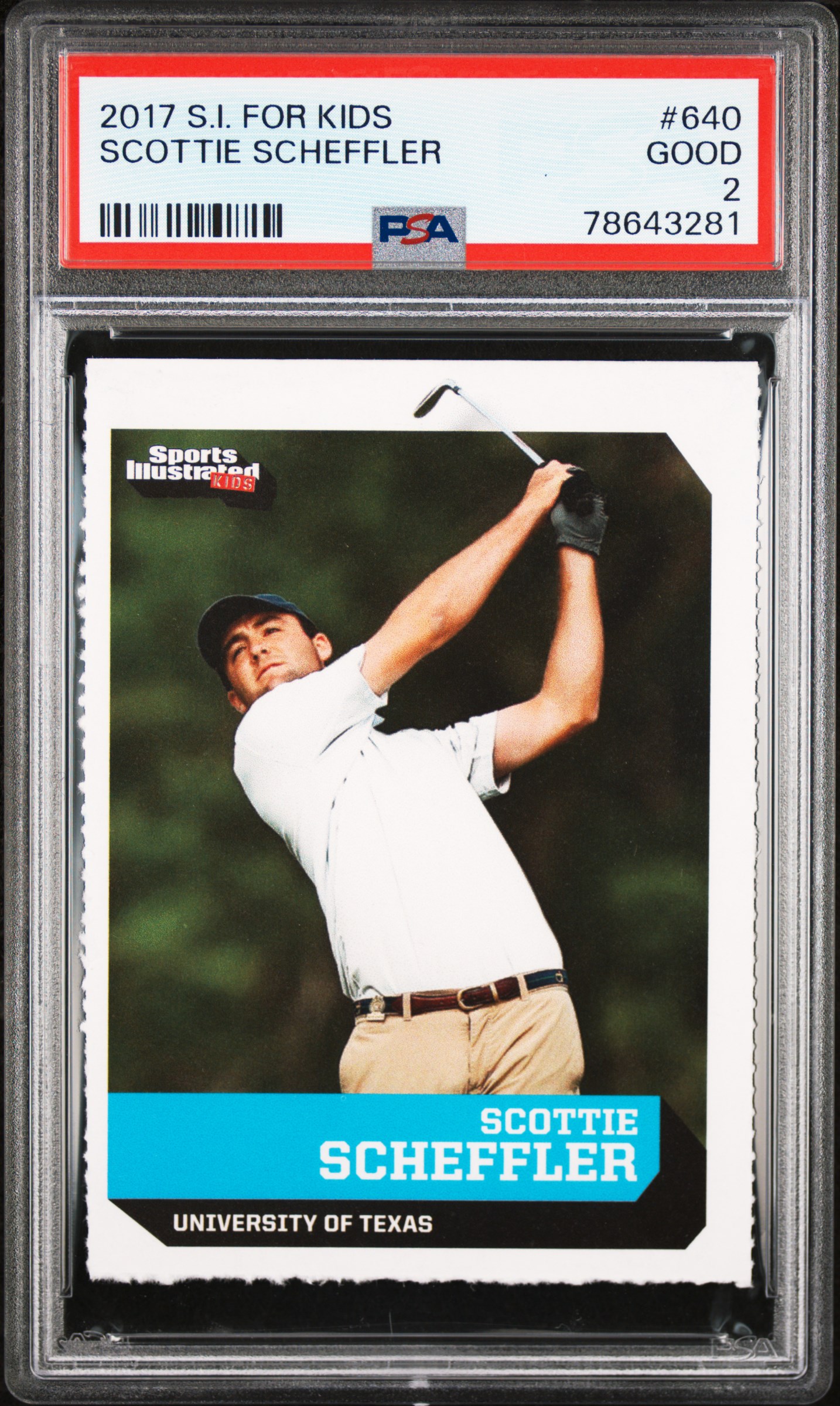 2017 S.i. For Kids Scottie Scheffler #640 Good 2 front