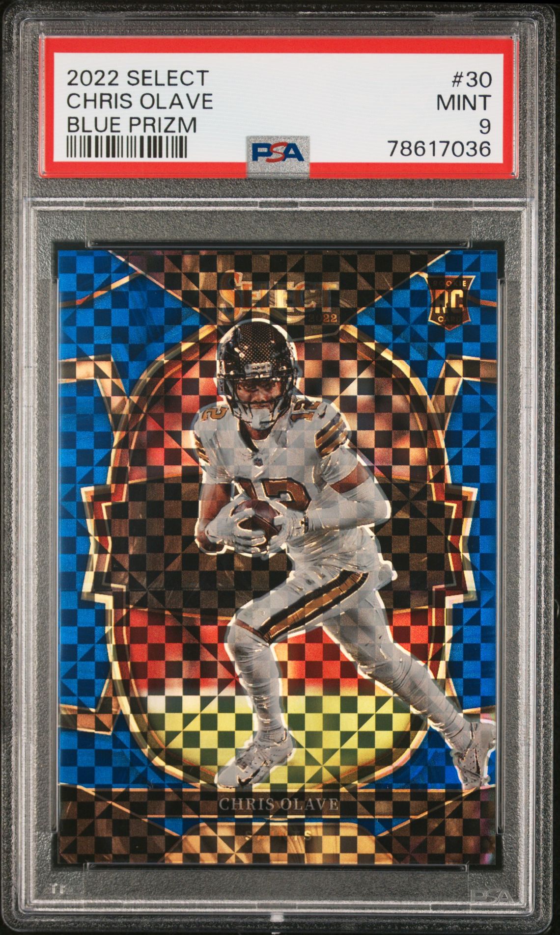 2022 Panini PANINI SELECT BLUE PRIZM #30 Chris Olave front