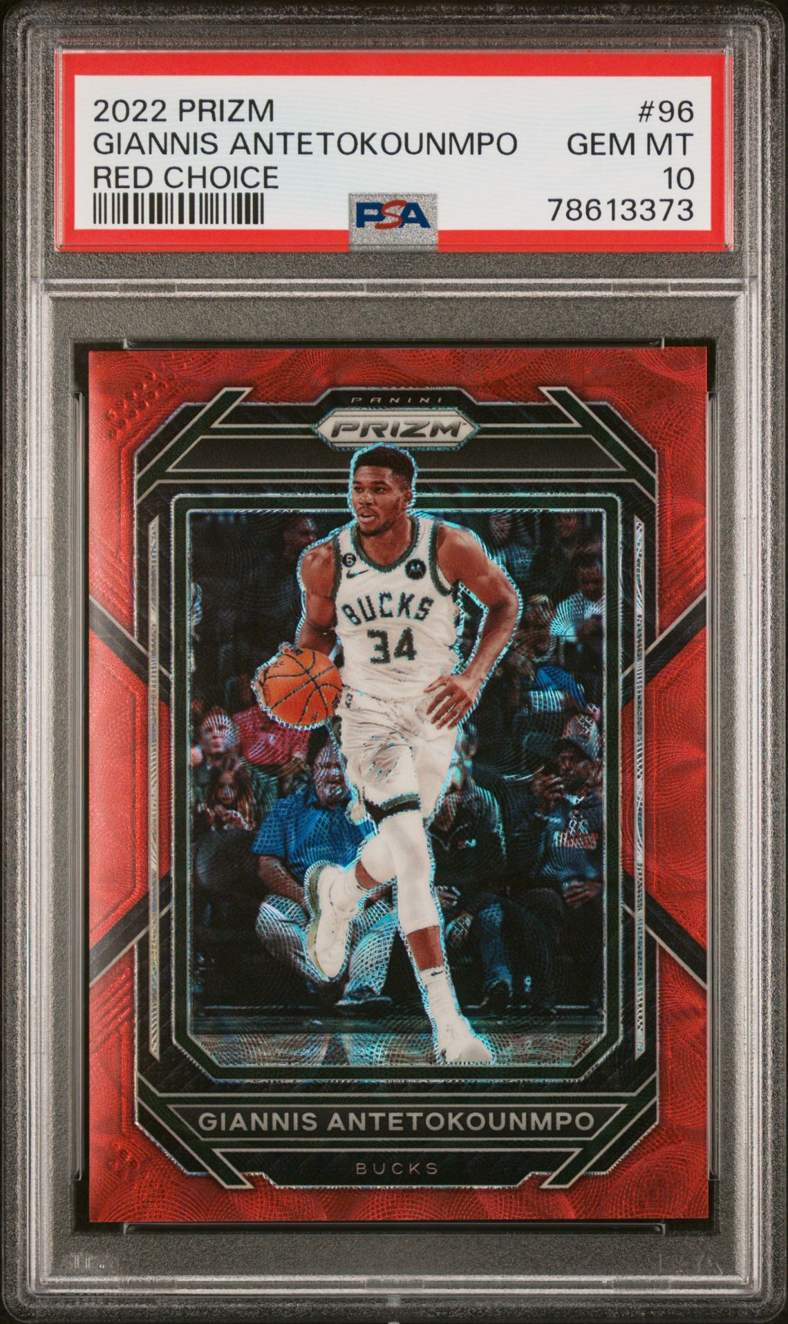 2022 Panini PANINI PRIZM RED CHOICE #96 Giannis Antetokounmpo front
