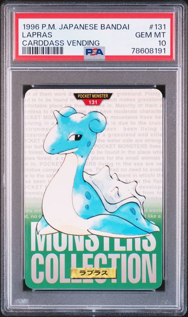 Lapras card PSA 10, cert 78608191