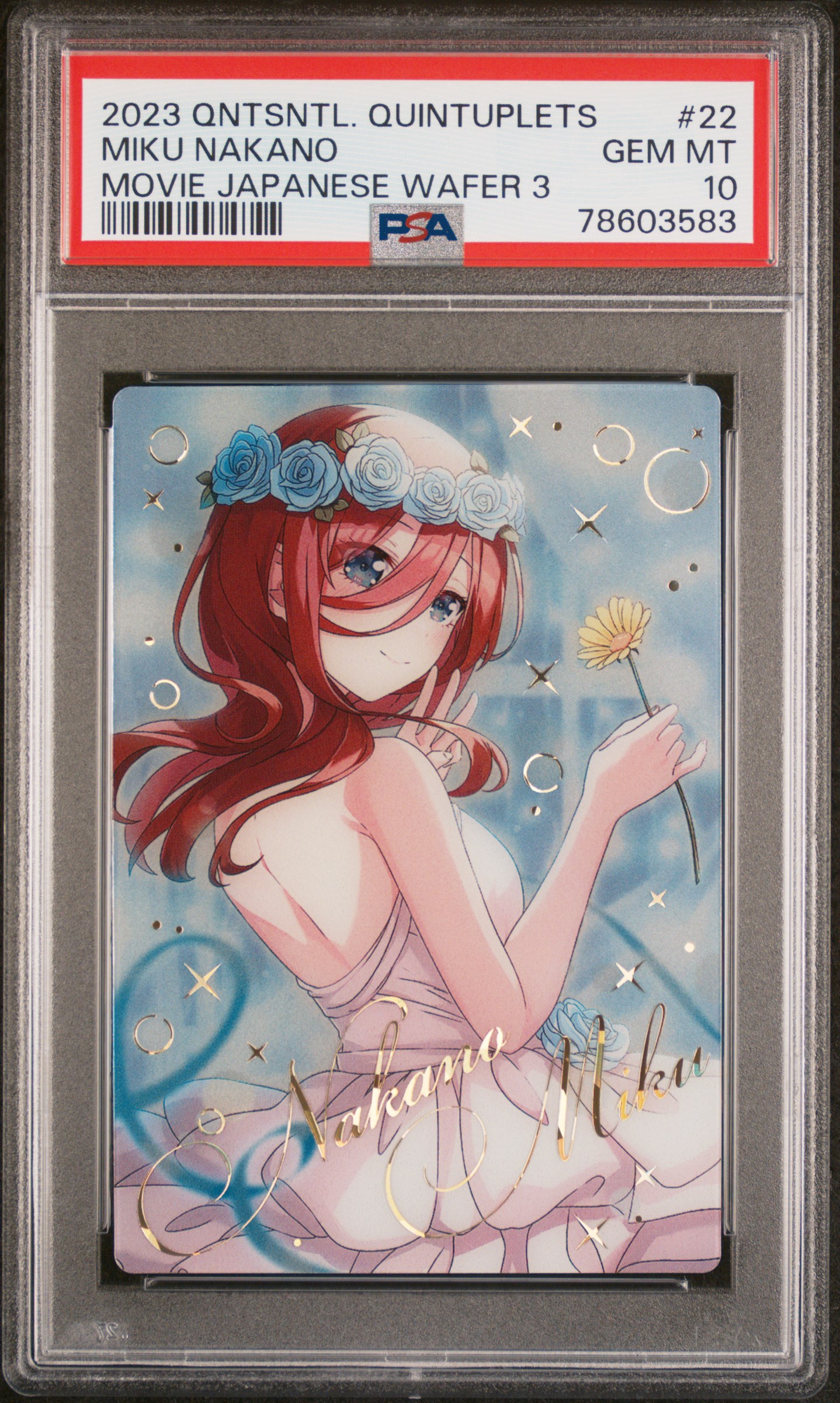 #22 Miku Nakano — PSA cert 78603583
