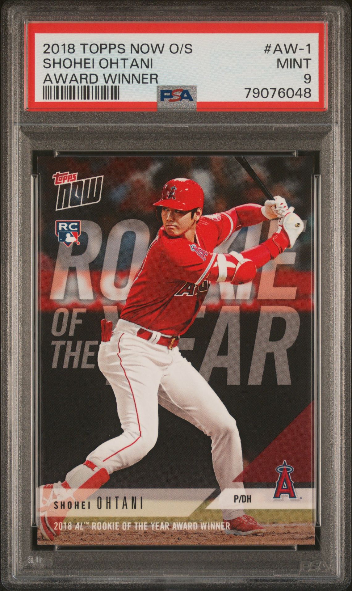 2018 Topps TOPPS NOW OFF-SEASON AWARD WINNER #AW-1 Shohei Ohtani front