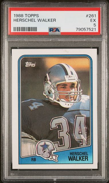 1988 Topps 261 Herschel Walker PSA5 on Goldin Auctions