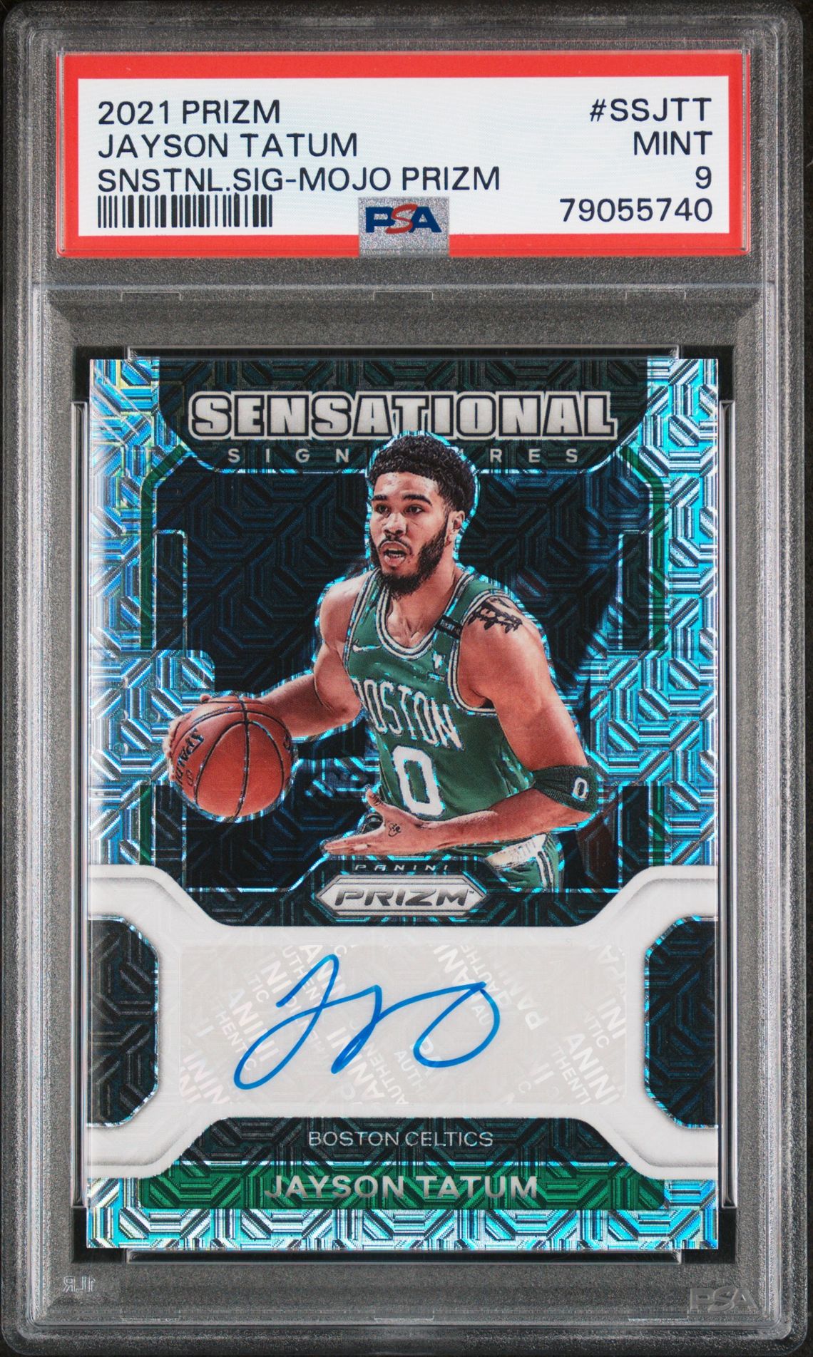 2021 Panini PANINI PRIZM SENSATIONAL SIGNATURES SNSTNL.SIG-MOJO PRIZM #SSJTT Jayson Tatum front