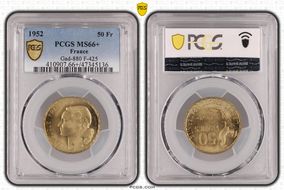 1952 50 Fr Gad-880 F-425 MS66+