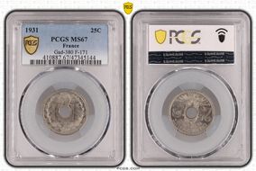 1931 25C Gad-380 F-171 MS67