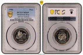 1986 Peso KM-65 Ni/Steel MS69