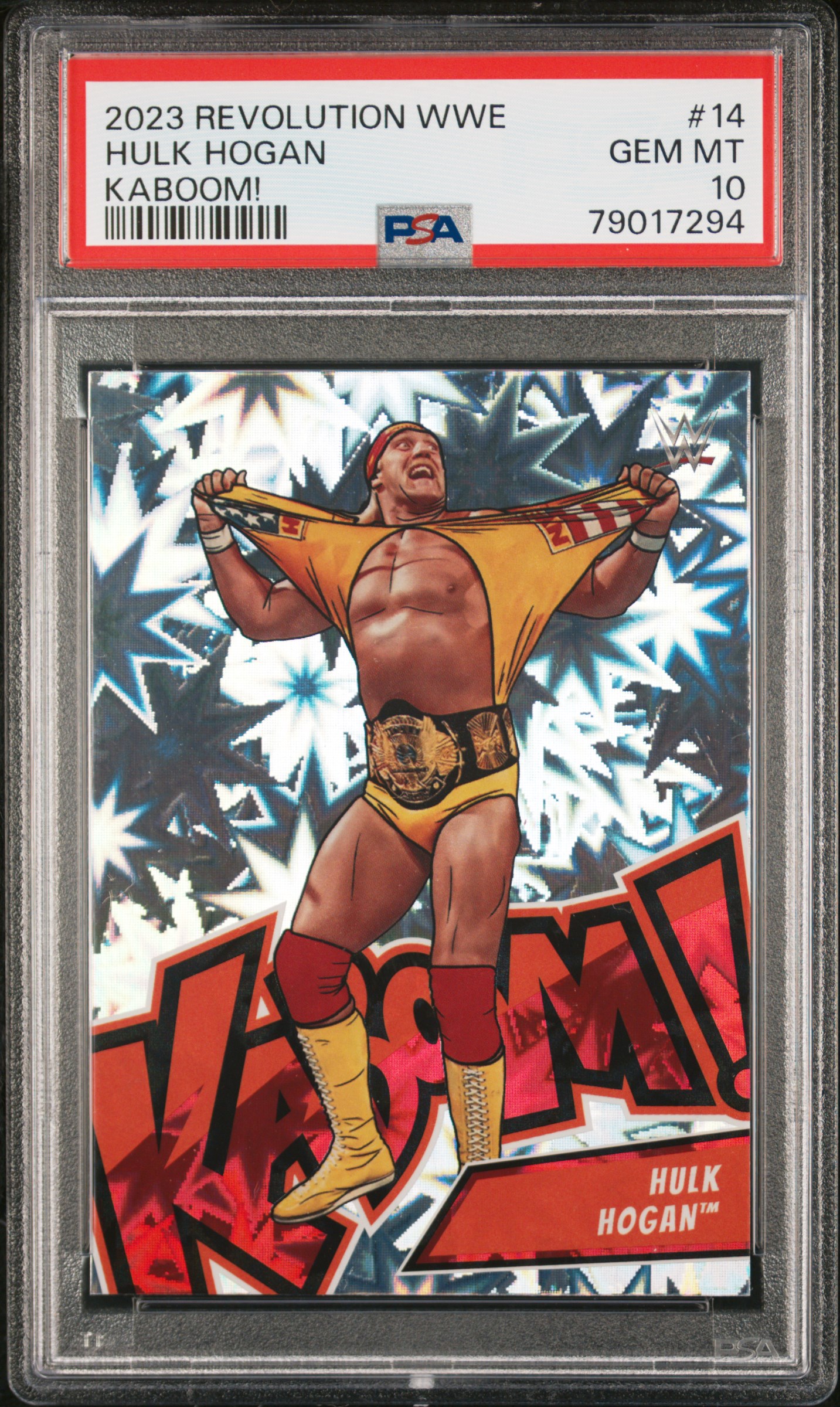 2023 Panini Revolution WWE Kaboom! #14 Hulk Hogan – PSA GEM MT 10