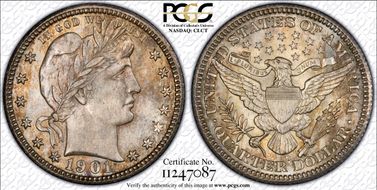 1901-S 25C MS66