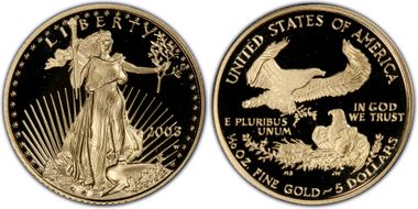 2003-W $5 Gold Eagle PR69DCAM