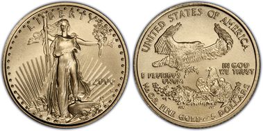 2006-W $5 Burnished Gold Eagle SP69
