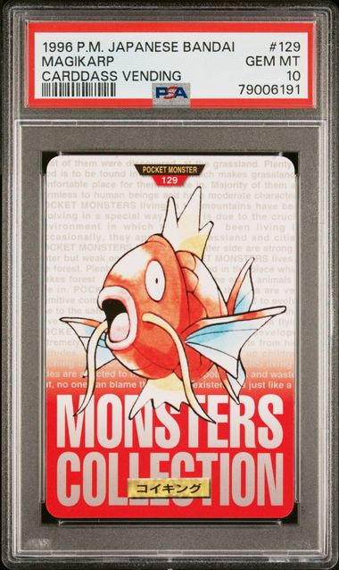 Magikarp card PSA 10, cert 79006191