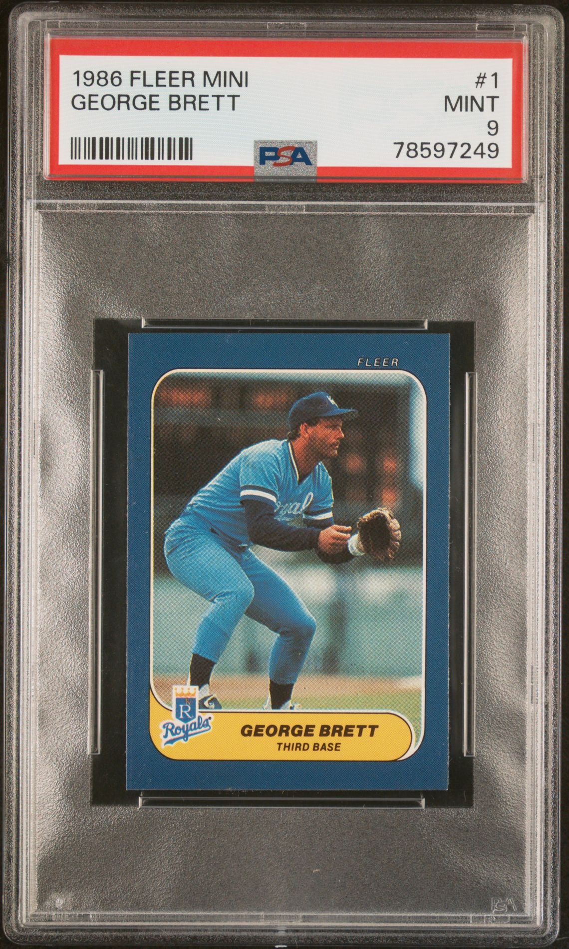 1986 Fleer FLEER MINI #1 George Brett front