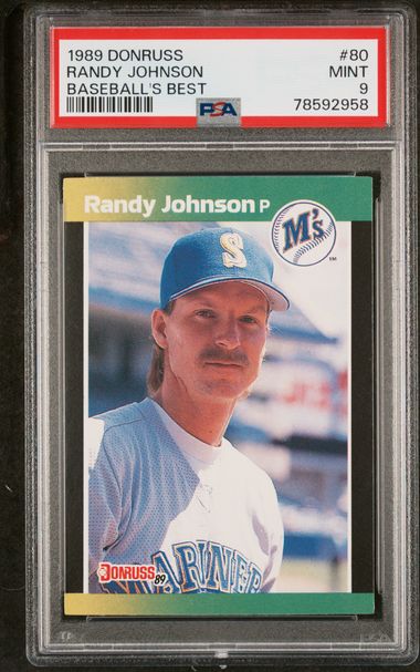 Randy Johnson Seattle Mariners 1989 Topps Traded Baseball Rookie Card #57T  PSA 9