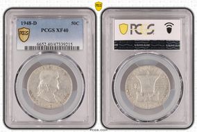 1948-D 50C XF40