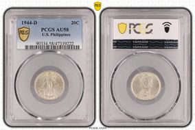 1944-D 20C AU58