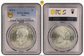 1972-S $1 Silver MS66