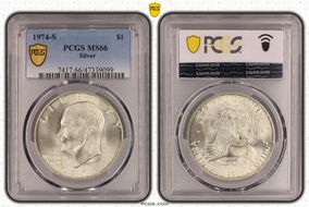 1974-S $1 Silver MS66