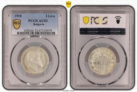 1910 2 Leva KM-29  Ag AU53