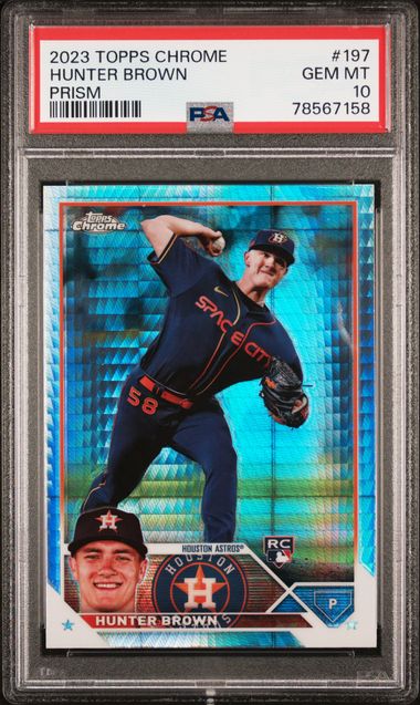 2023 TOPPS CHROME Hunter Brown #197 Rookie Lot Of 5 Houston Astros