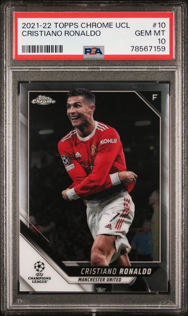 Cristiano Ronaldo - Manchester United 2021-22 Topps Finest UCL #100 –